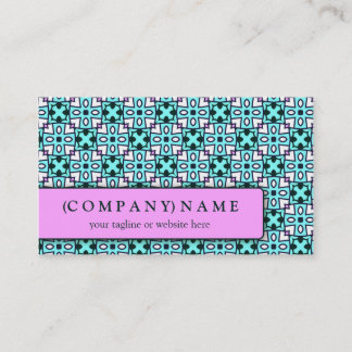 Blaues modernes Blättermuster Visitenkarte