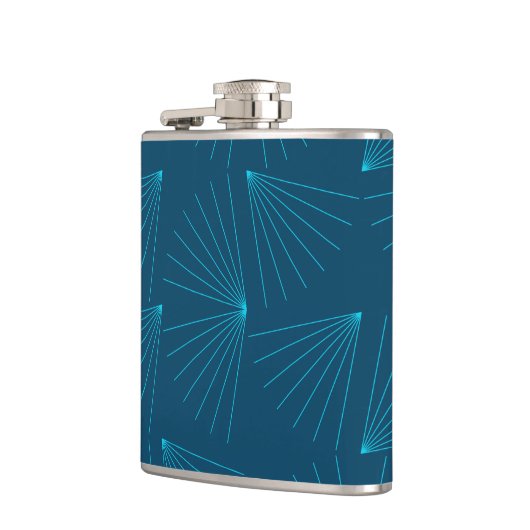 Blaues, modernes, einfaches helles Feierkonzept Flachmann (Links)