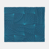 Blaues, modernes, einfaches helles Feierkonzept Fleecedecke (Vorderseite (Horizontal))