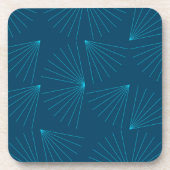 Blaues, modernes, einfaches helles Feierkonzept Getränkeuntersetzer (Vorderseite)