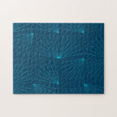 Blaues, modernes, einfaches helles Feierkonzept Puzzle (Horizontal)