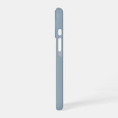 Blaues modernes Geschäft-Logo & QR-Code-Promotion iPhone 16 Hülle (Linke Seite)