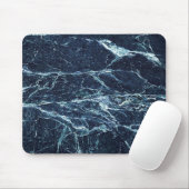 Blaues modernes Marmormuster Mousepad (Mit Mouse)