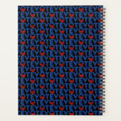 Blaues, modernes Muster der Typografie Planer (Rückseite)