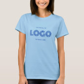 Blaues, modernes rechteckiges Logo T-Shirt (Vorderseite)