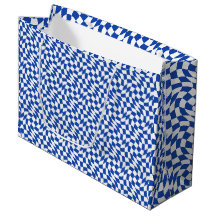 Blaues modernes Retro-Swirls-Schachbrett