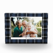 Blaues modernes rustikales Karo Foto (Vorderseite)