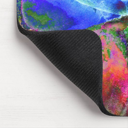 Blaues Mohn, blaue abstrakte Blume Mousepad (Ecke)