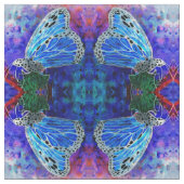 Blaues Monarch-Kaleidoskop Stoff (Muster)