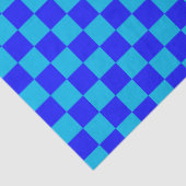 Blaues monochromes Karomuster Seidenpapier (Detail)