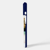 Blaues Monogramm 3-Foto-Collage Case-Mate iPhone Hülle (Rückseite / Links)