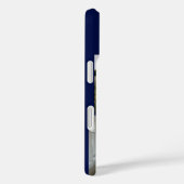 Blaues Monogramm 3-Foto-Collage Case-Mate iPhone Hülle (Rückseite / Rechts)