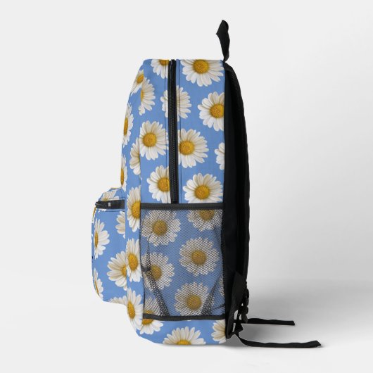 Blaues Monogramm Bedruckter Rucksack (Rechts)