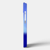 Blaues Monogramm Case-Mate iPhone Hülle (Rückseite / Links)