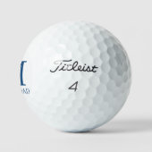 Blaues Monogramm Initial BESTER VATER Golfball (Logo)