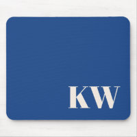 Blaues Monogramm klassisches Bürozubehör