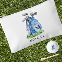 Blaues Monogramm Name Golf
