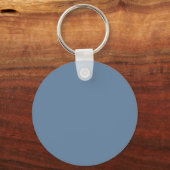 Blaues Monogramm Name Schlüsselanhänger (Rückseite)