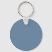 Blaues Monogramm Name Schlüsselanhänger (Rückseite)