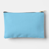 Blaues Monogramm-Name-Skript Personalisiertes Desi Zubehörtasche (Rückseite)