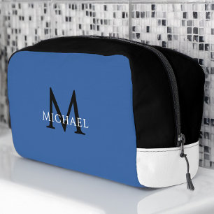 Blaues Monogramm – Reise zum Herren-Golfwochenende Waschbeutel