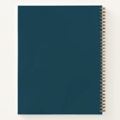 Blaues monogrammiertes Kunstskizzenbuch Notizbuch (Rückseite)