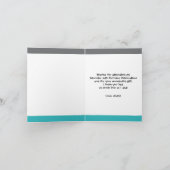 Blaues Monster danken Ihnen Dankeskarte (Innenseite)