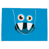 Blaues Monster Große Geschenktüte (Rückseite)