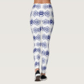 Blaues Monster-Krabbendesign Leggings (Rückseite)