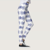 Blaues Monster-Krabbendesign Leggings (Rechts)