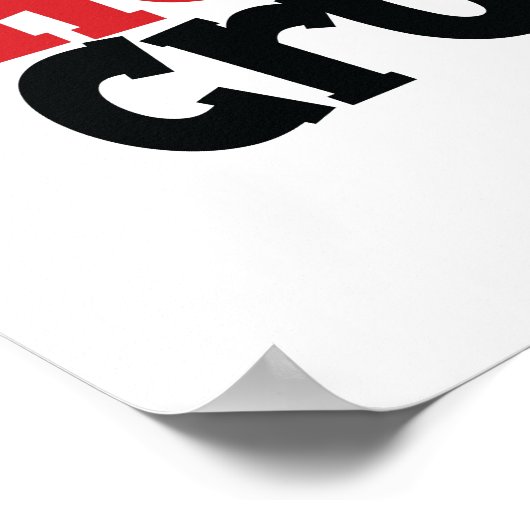 Blaues Monster LKW Herzkreuz Valentine Poster (Ecke)