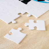 Blaues Monster LKW Herzkreuz Valentine Puzzle (Seite)