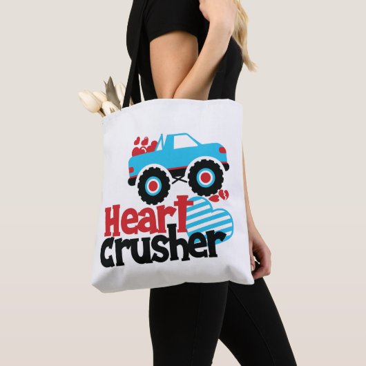 Blaues Monster LKW Herzkreuz Valentine Tasche (Von Nahem)