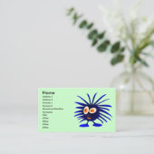 Blaues Monster Visitenkarte (Stehend Vorderseite)