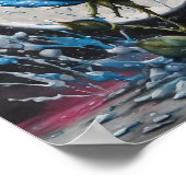 Blaues Moon-Rose-Poster Poster (Ecke)