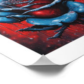 Blaues Moon-Rose-Poster Poster (Ecke)