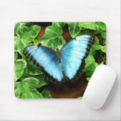 Blaues Morpho Mousepad (Mit Mouse)