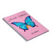 Blaues Morpho-Schmetterling-Gemälde (PERSONALIZE) Notizblock (Rechte Seite)