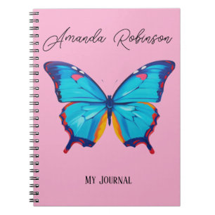 Blaues Morpho-Schmetterling-Gemälde (PERSONALIZE) Notizblock