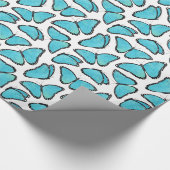 Blaues Morpho Schmetterlings-Muster Geschenkpapier (Ecke)