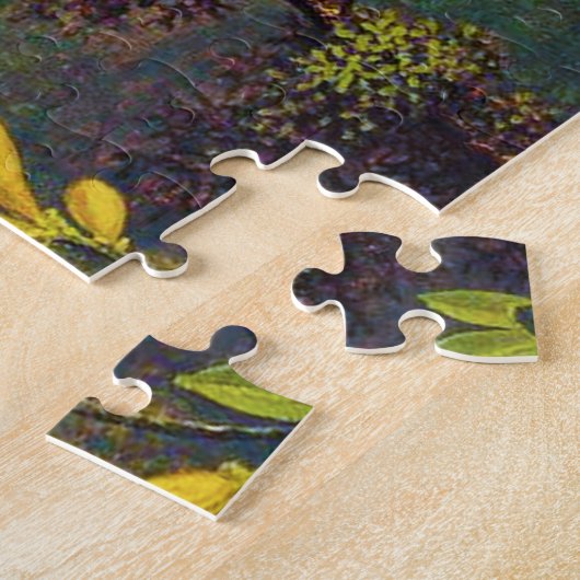 Blaues Morpho Schmetterlings-Puzzlespiel Puzzle (Seite)