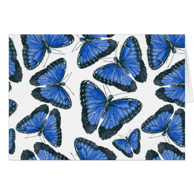 Blaues Morphon-Schmetterling-Muster (Vorderseite (Horizontal))