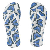 Blaues Morphon-Schmetterling-Muster Badesandalen (Fußbett)