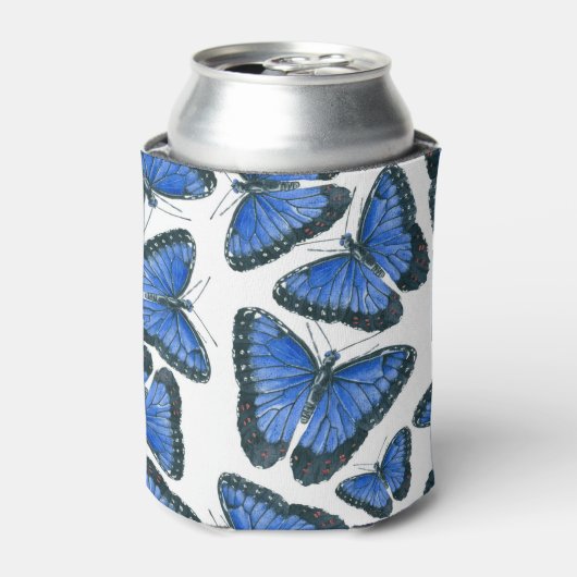 Blaues Morphon-Schmetterling-Muster Dosenkühler (Kanne Vorderseite)