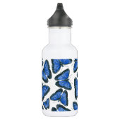 Blaues Morphon-Schmetterling-Muster Edelstahlflasche (Rechts)
