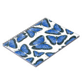 Blaues Morphon-Schmetterling-Muster Notizblock (Linke Seite)