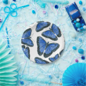 Blaues Morphon-Schmetterling-Muster Pappteller (Party)