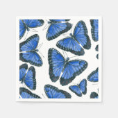 Blaues Morphon-Schmetterling-Muster Serviette (Vorderseite)