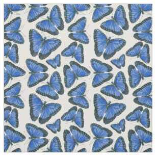 Blaues Morphon-Schmetterling-Muster Stoff