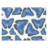 Blaues Morphon-Schmetterling-Muster Tischdecke (Vorderseite (Horizontal))